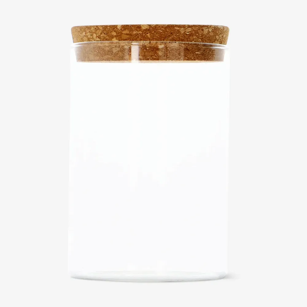 Glasburk med korklock - 14 cm