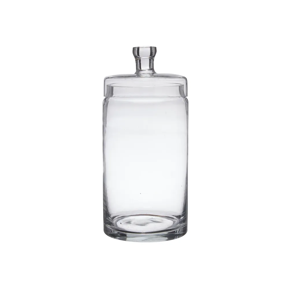 Glasburk med lock