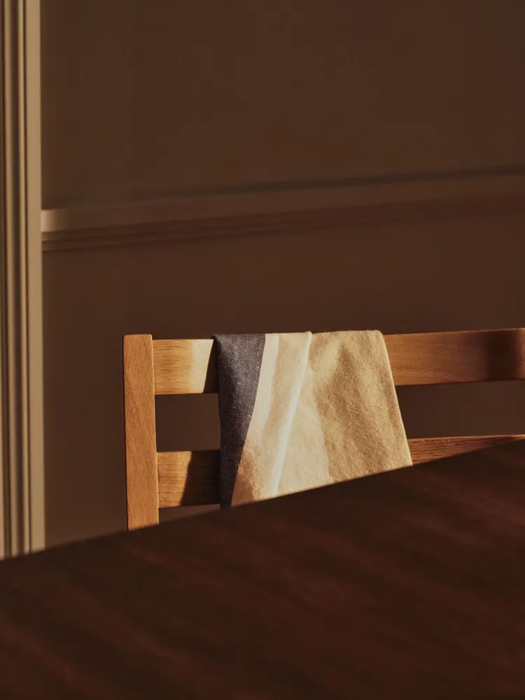 Hale Tea Towel - Cashmere/Mocha/Indigo Blue