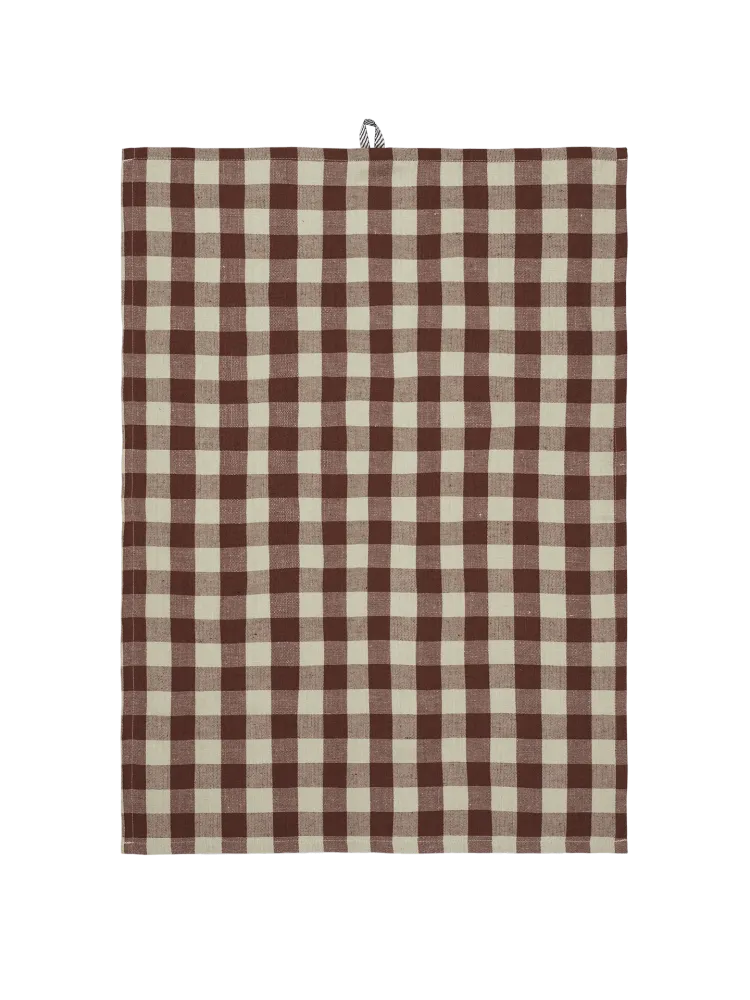Hale Tea Towel - Cinnamon/Grey Green