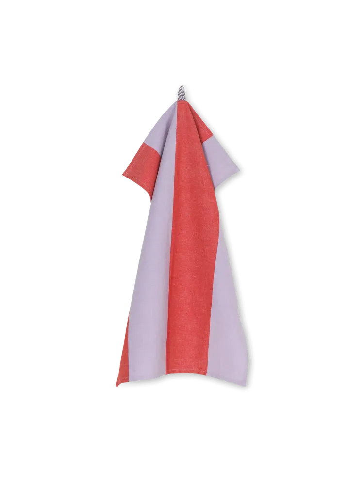 Hale Tea Towel - Red/Lilac