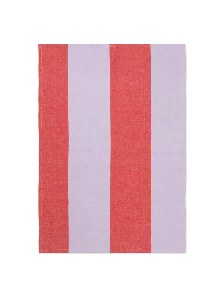 Hale Tea Towel - Red/Lilac