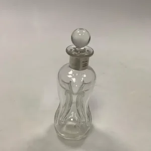 Holmegaard Dragsted Glas Karaffel med sølvbånd