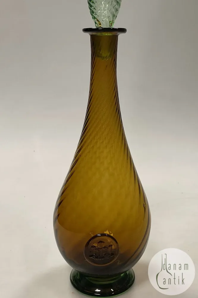 Holmegaard Grøn Glas Karaffel med Låg