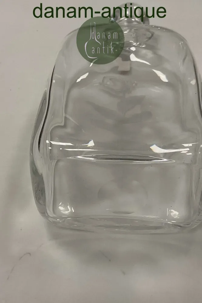 Holmegaard Karaffel i klart glas med gravering af plante