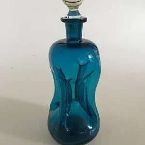 Holmegaard / Kastrup Glasværk Kluk Kluk Karaffel i Blåt Glas