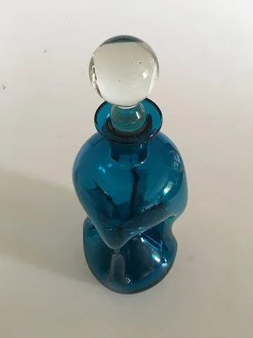 Holmegaard / Kastrup Glasværk Kluk Kluk Karaffel i Blåt Glas