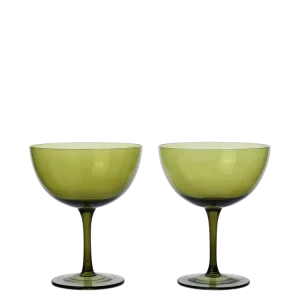 Host Cocktail Glasses - Set 2 - Moss Green