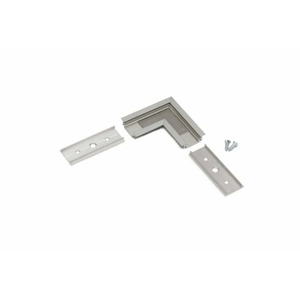 90 ° hörn för installationsprofil platt aluminium anodiserad