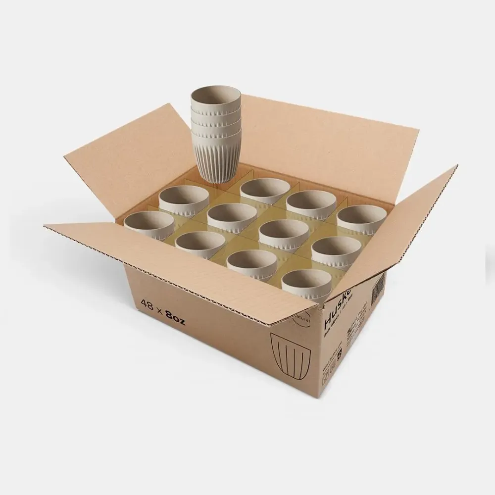 Huskee Mugg 8oz Naturlig färg - 48 pack