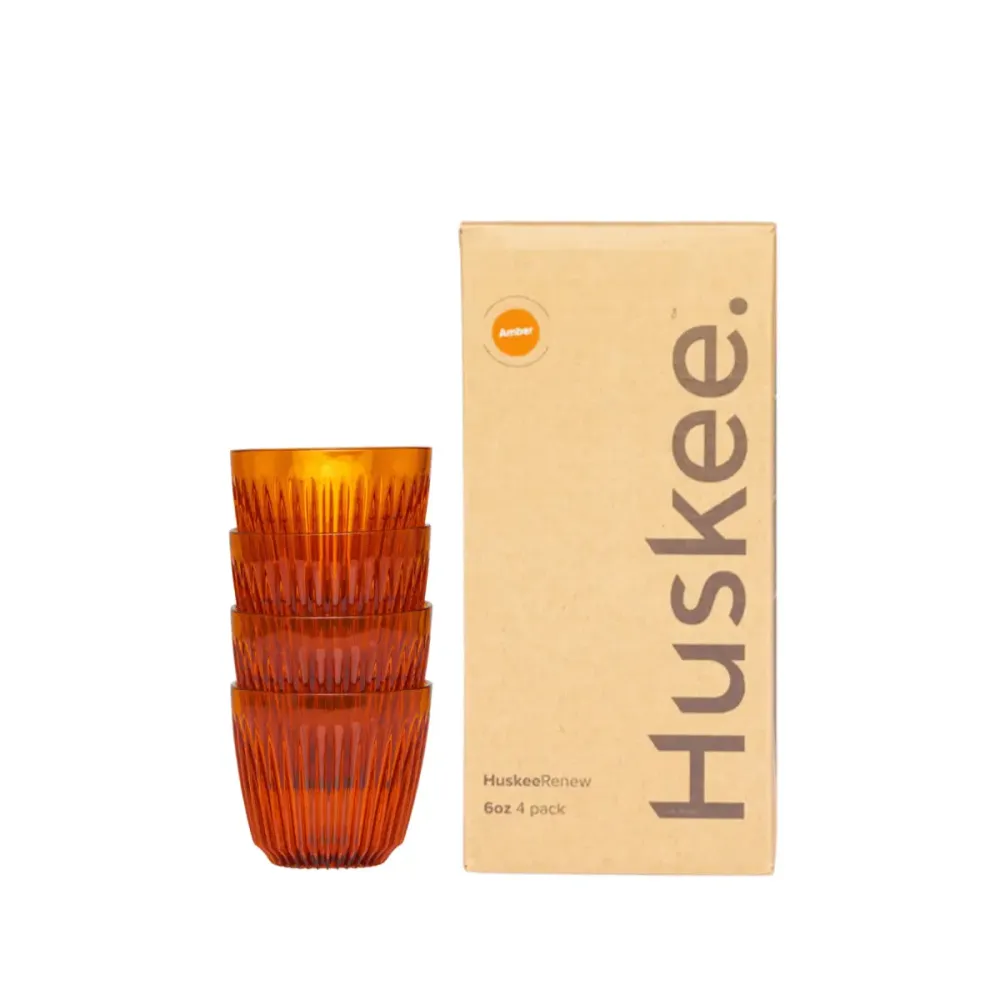 Huskee Renew 6oz 4 pack Amber