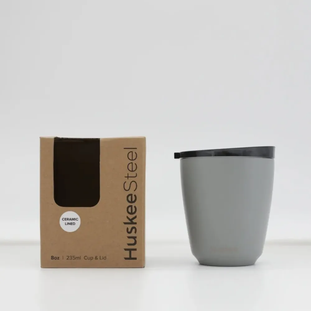 Huskee Stål mugg 235 ml – hållbar kaffekopp i rostfritt stål