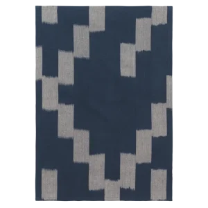 Ikat Tea Towel - Ink Blue/Parchment