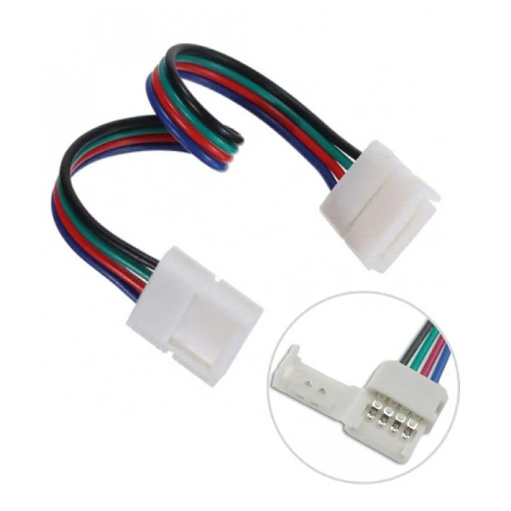 Kabelkontakt 4-stift 10mm RGB LED-remsa