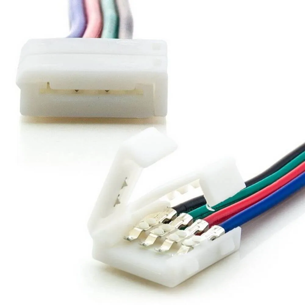 Kabelkontakt 4-stift 10mm RGB LED-remsa