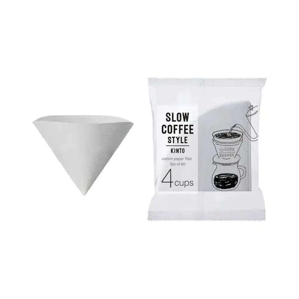 Kinto Bomulls filterpapper för 4 koppar - 60 pack