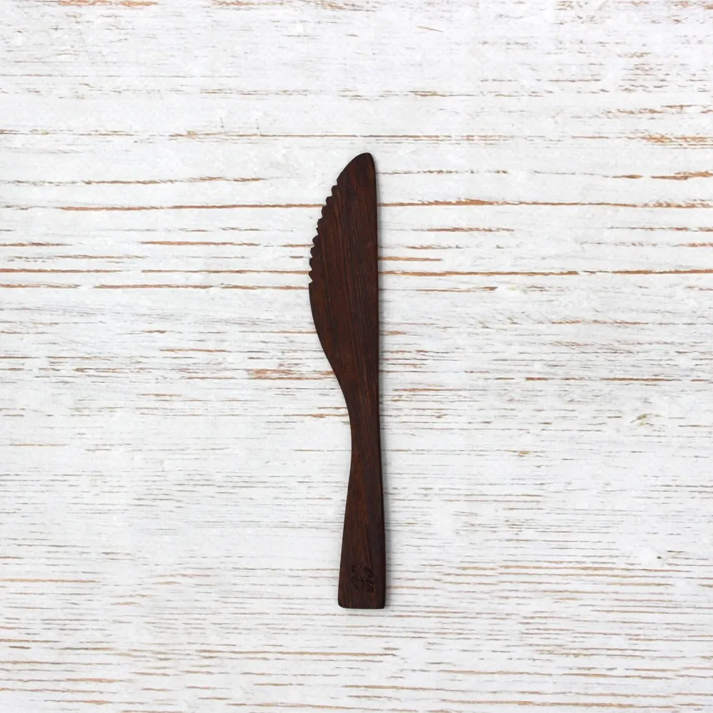 Trä Kokosplam Buddah Kniv