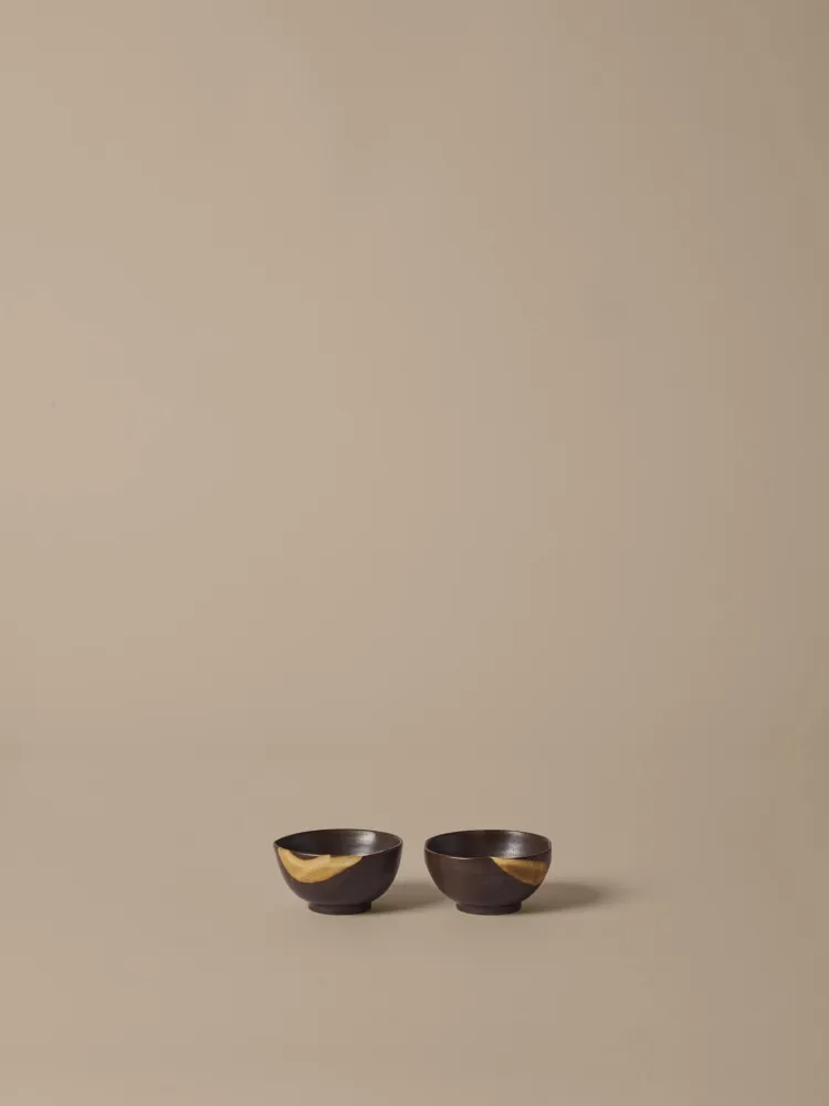 Koyo Bowls - Ø8.5 - Set 2 - Dark Brown/Buff