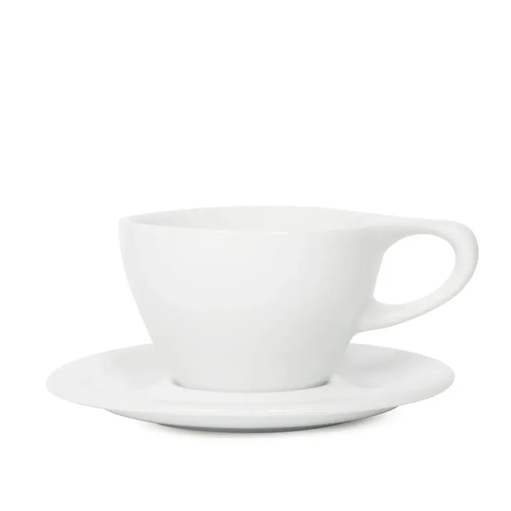 Lino Liten Latte kopp 240ml med fat - Vit