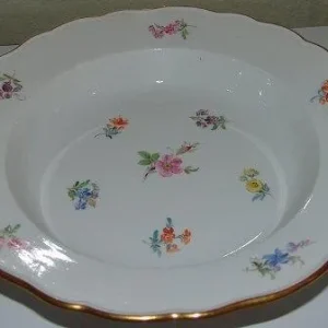 Meissen Porcelæn Dybtallerken med Blomster Design