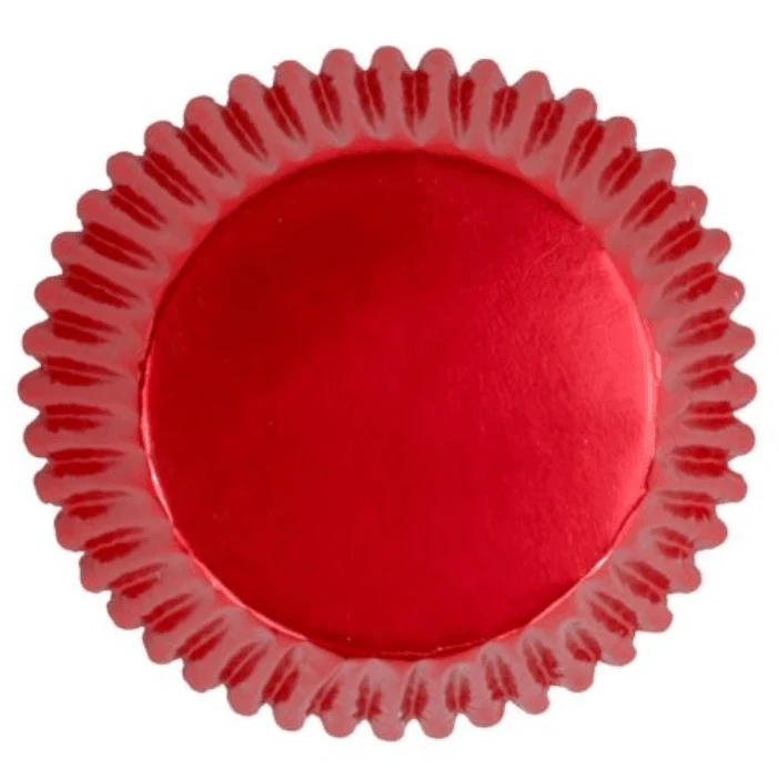 30 metallröda muffinsformar