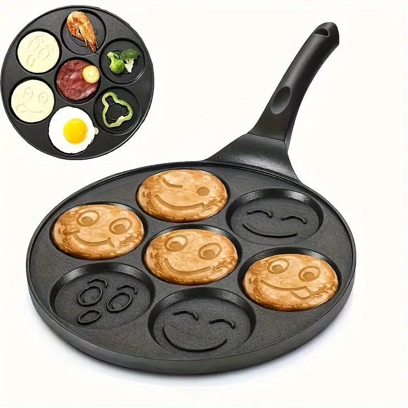 Mini Pancake Gräddare, Stekpanna med 7 formar Eid Al-Adha Mubarak