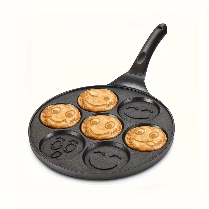 Mini Pancake Gräddare, Stekpanna med 7 formar Eid Al-Adha Mubarak