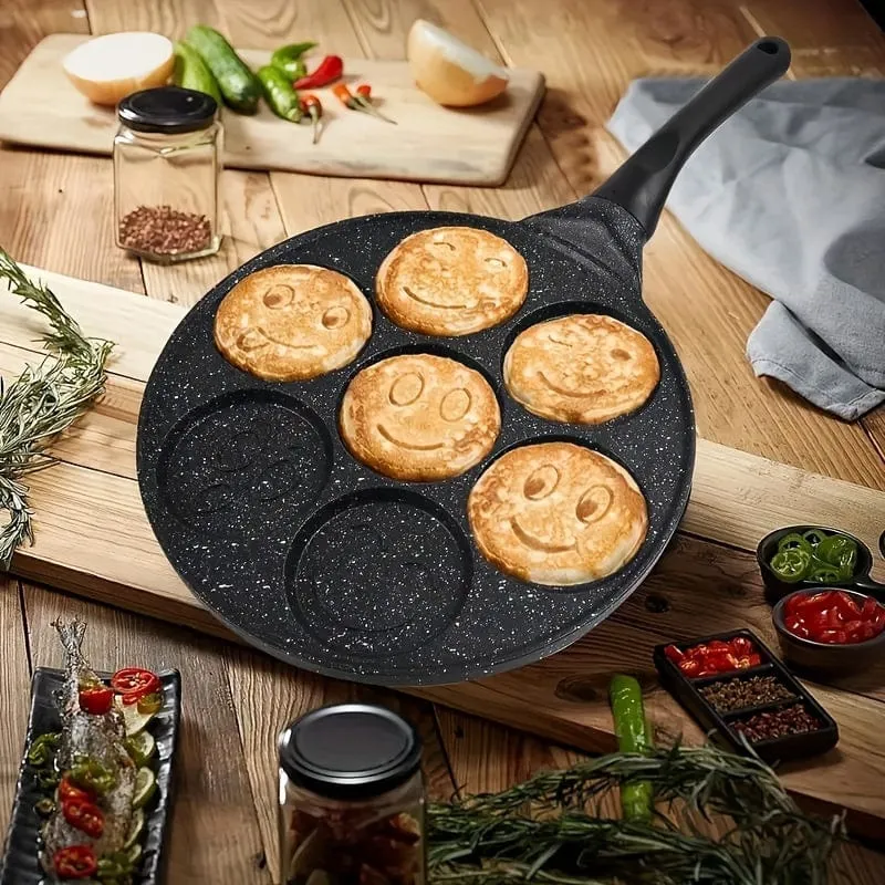 Mini Pancake Gräddare, Stekpanna med 7 formar Eid Al-Adha Mubarak