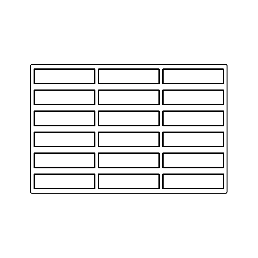 Moule LS07 Chocoflex – 18 rektanglar 90x22x10 mm