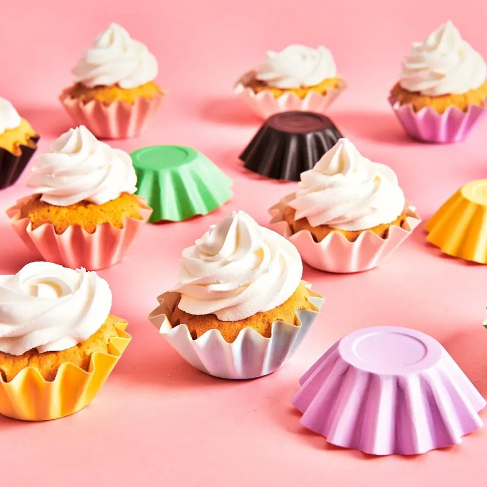 48 muffinsformar Bloom - Pastellgrön