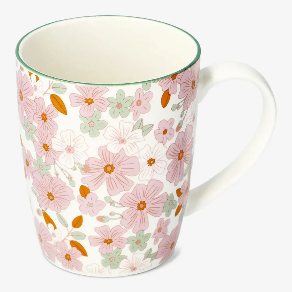 Mugg med blommor - 330 ml
