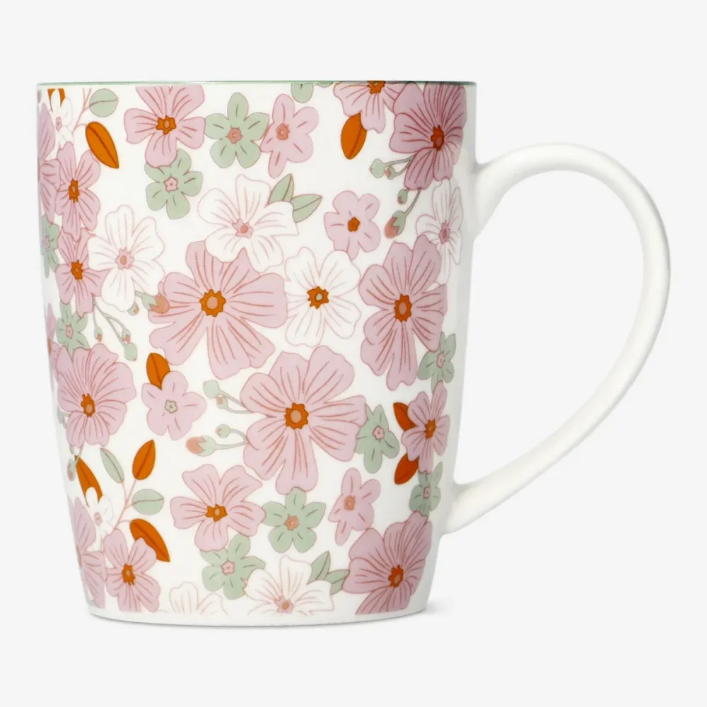 Mugg med blommor - 330 ml