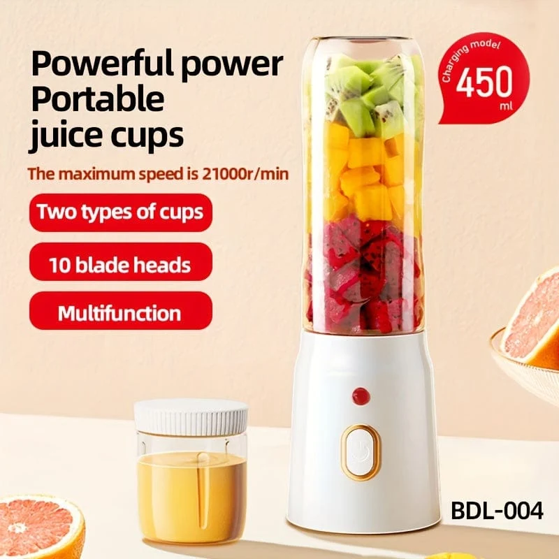 Multifunktionell USB-uppladdningsbar mixer: Juicefrukter, grönsaker, is, smoothie