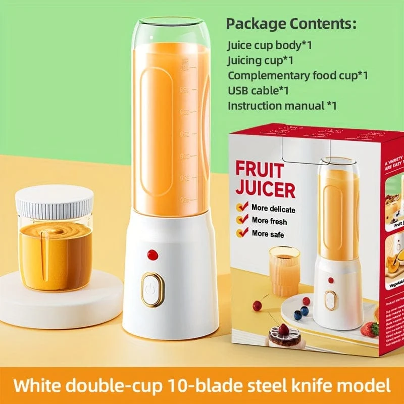 Multifunktionell USB-uppladdningsbar mixer: Juicefrukter, grönsaker, is, smoothie