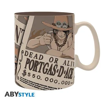 ONE PIECE - Mug - 460ml - Wanted Ace - kartongförpackning