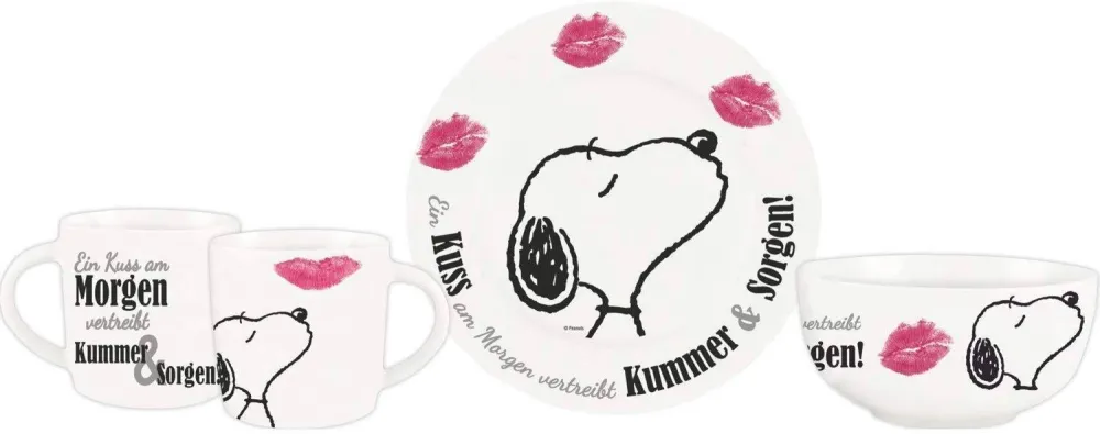 Peanuts Frukostset Snoopy – Mug, Skål och Tallrik