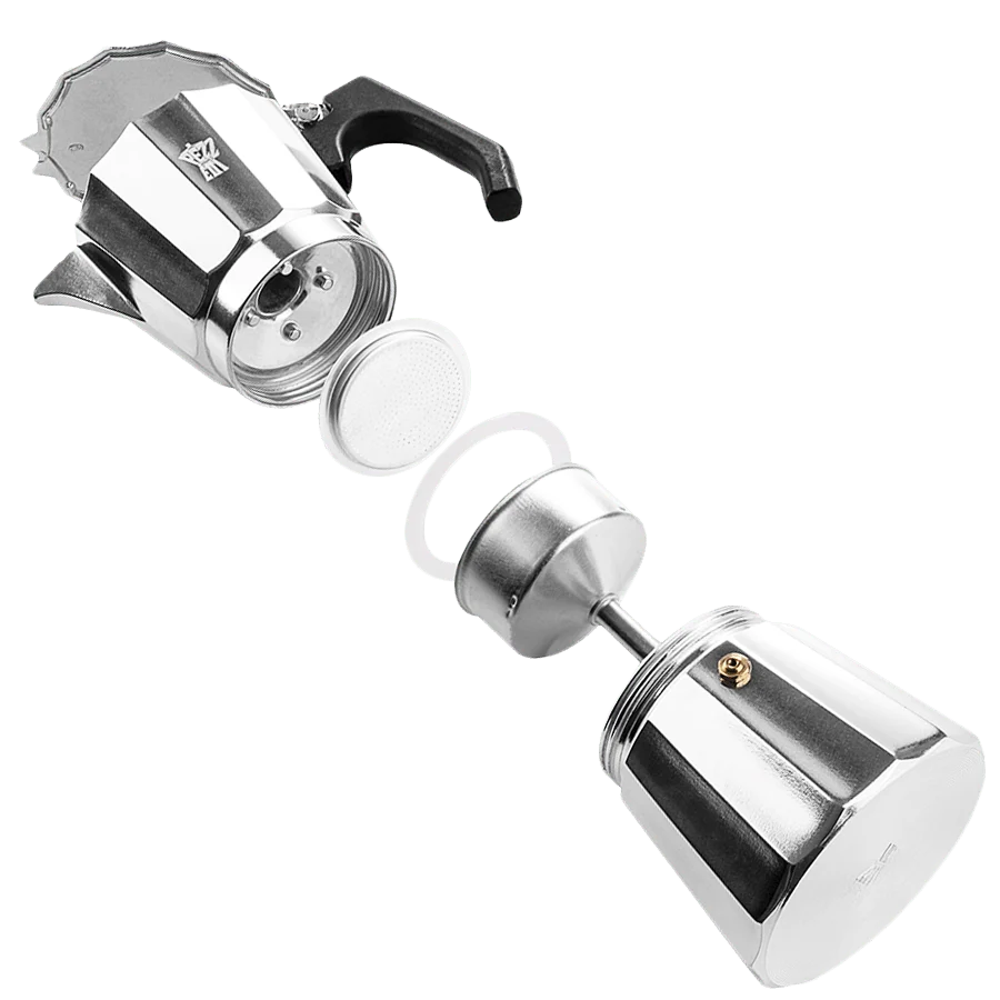 ESPRESSOBILAR KAFFEMASKIN RÖD 3 KUP PEZZETTI
