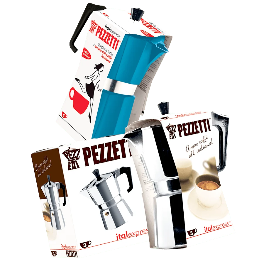 ESPRESSOBILAR KAFFEMASKIN RÖD 3 KUP PEZZETTI