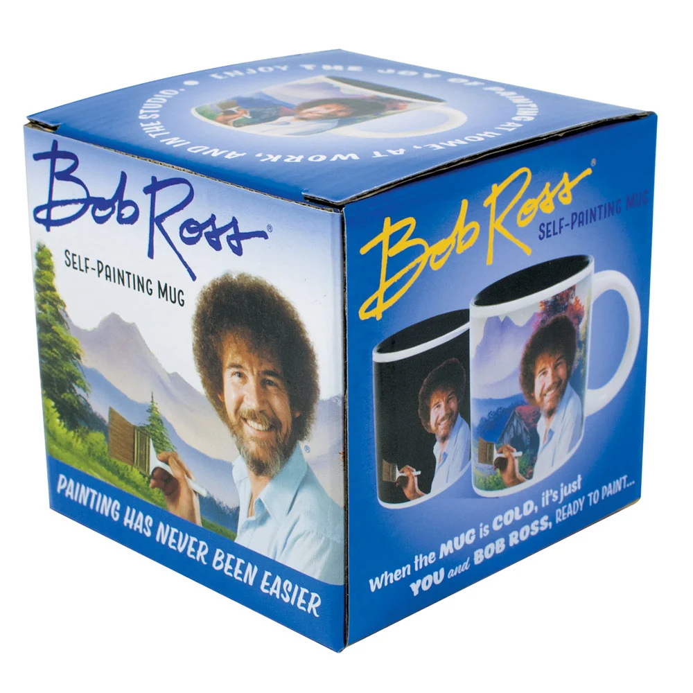 Bob Ross självmålande mugg Philosophers Guild