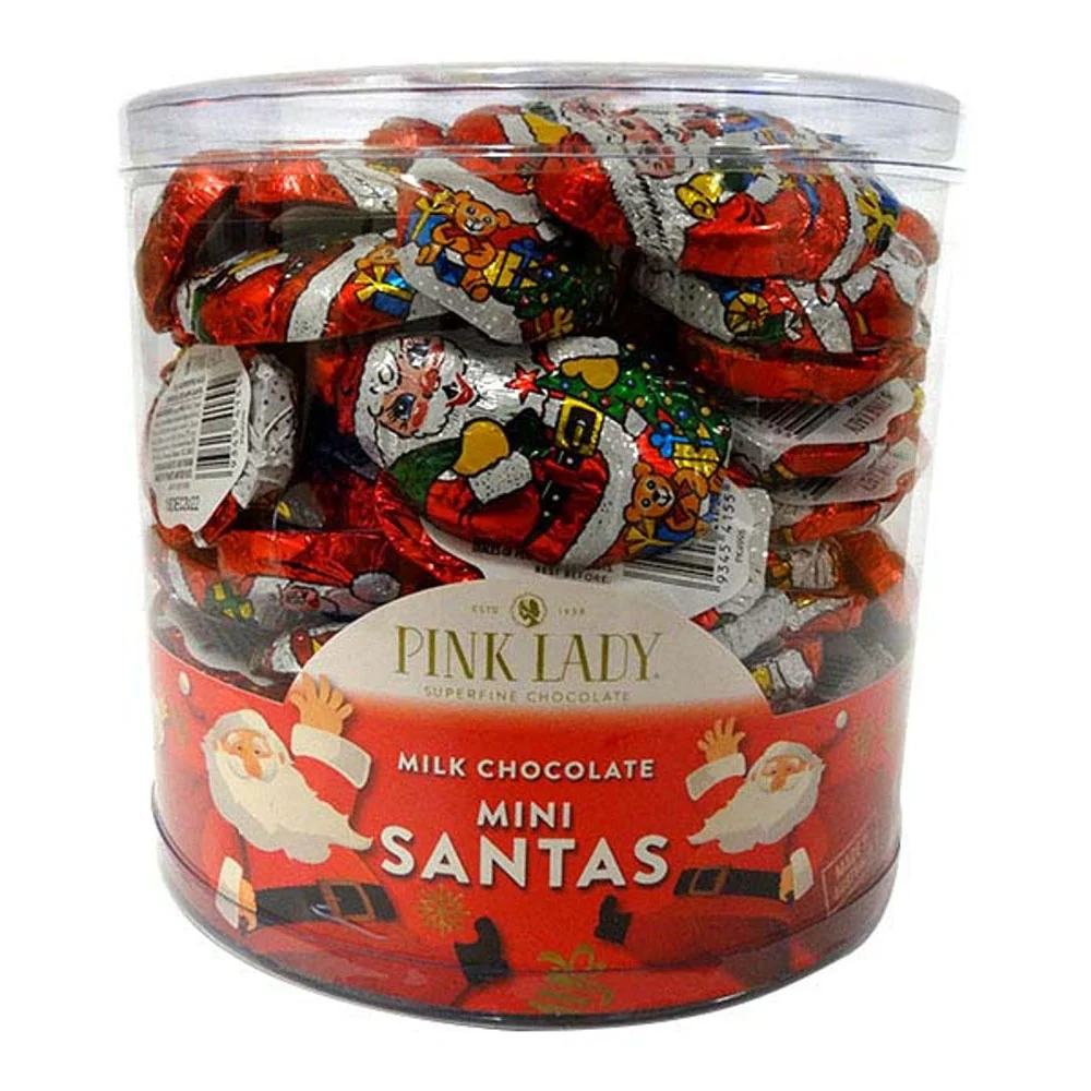 Pink Lady Solid Milk Chocolate Santas 2 kg (APX 100 st/badkar)
