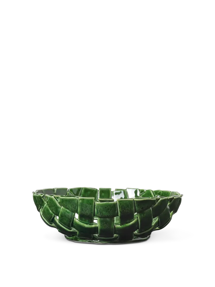 Plait Bowl - Ø30 - Emerald Green