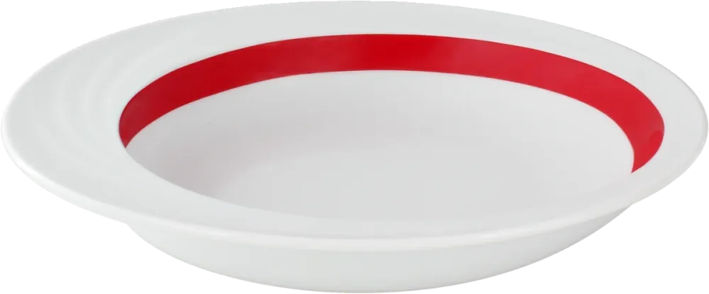 Plate comfort deep round rim embossed 23cm