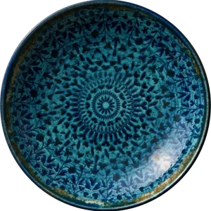 Plate deep round coupe indigo 25cm