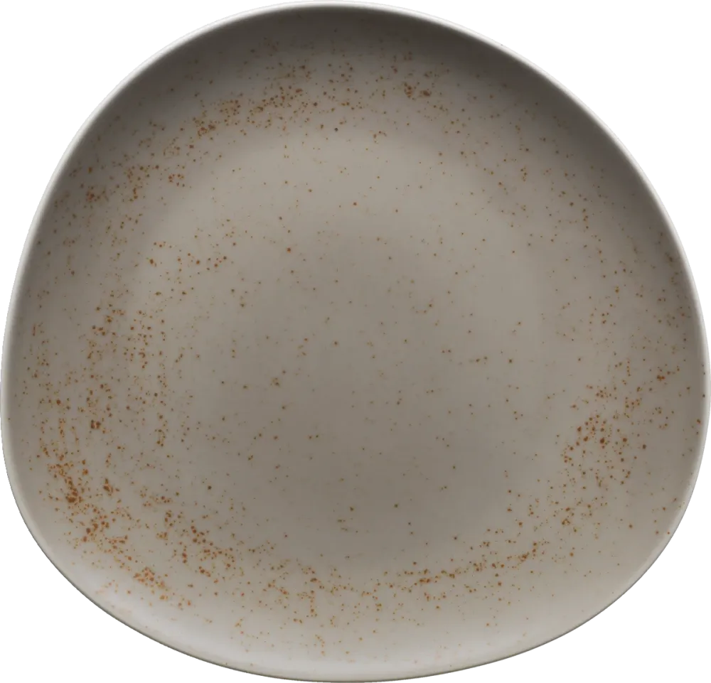 Plate flat asymmetric coupe 22cm