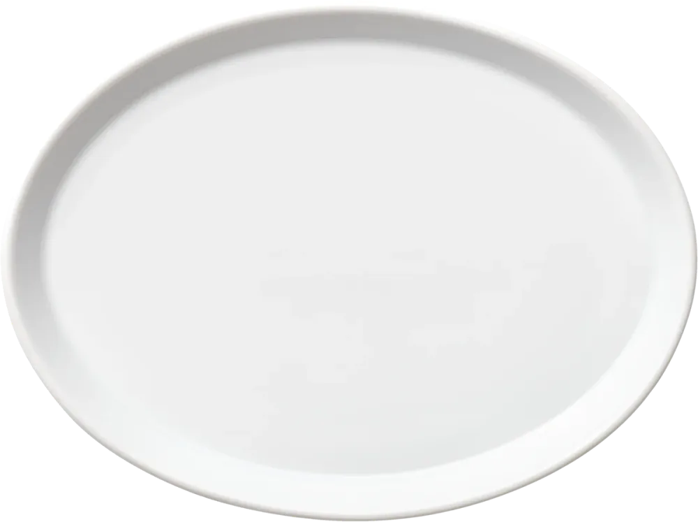 Plate flat oval coupe 28x21cm