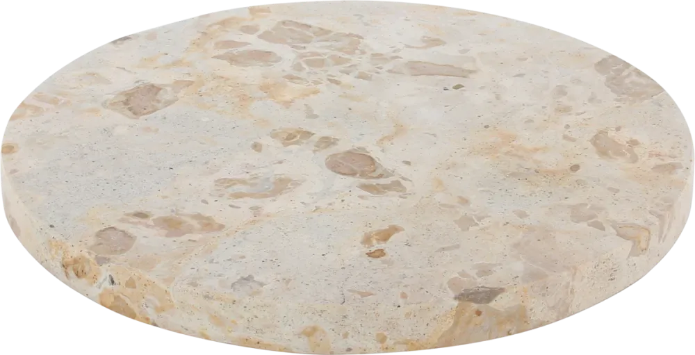 Plate flat round beige 22cm
