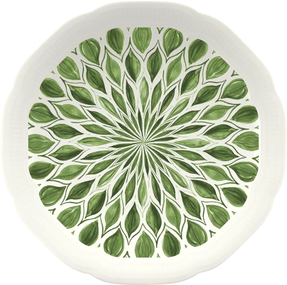 Plate flat round coupe embossed 16cm