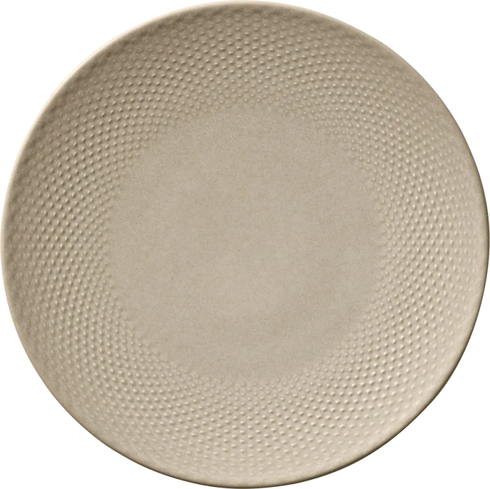 Plate flat round coupe embossed almond 24cm