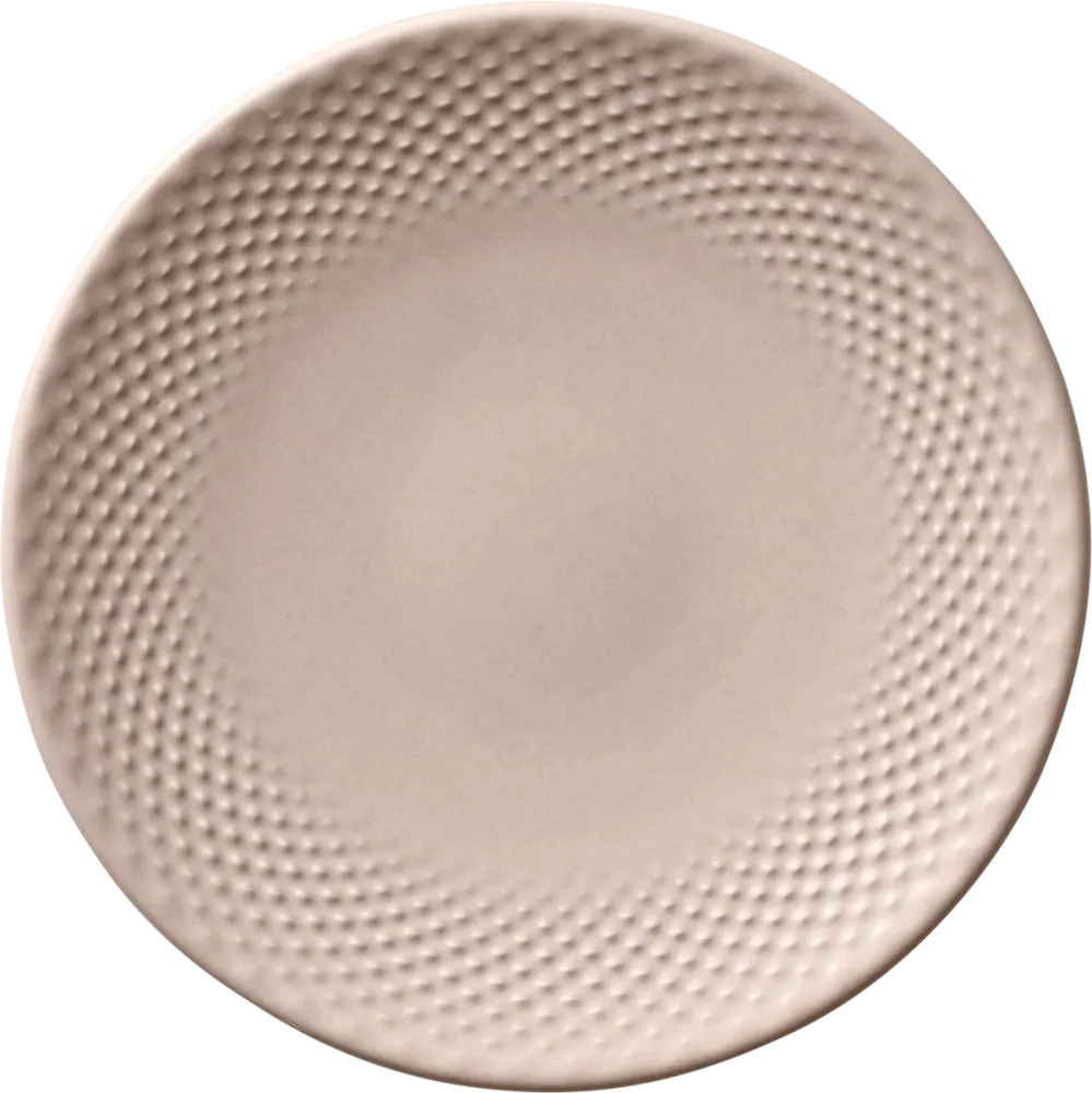 Plate flat round coupe embossed blush 17cm