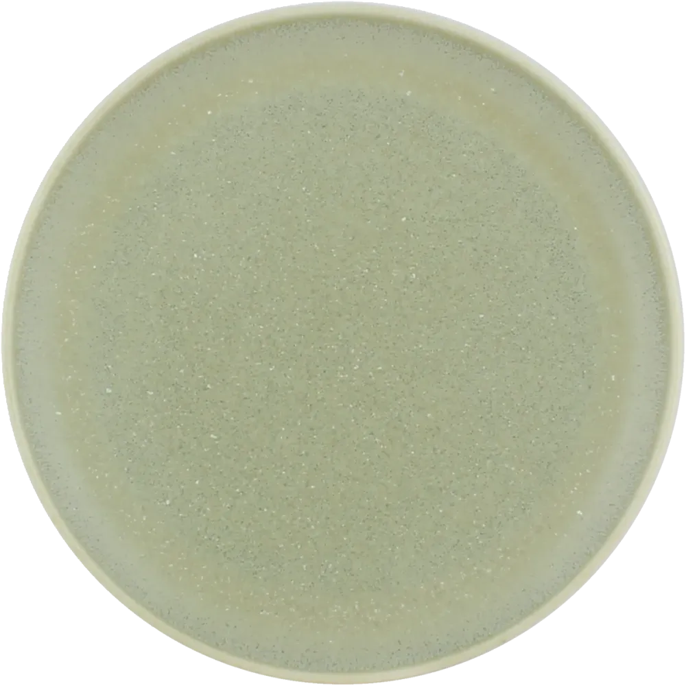 Plate flat round coupe matcha 15cm
